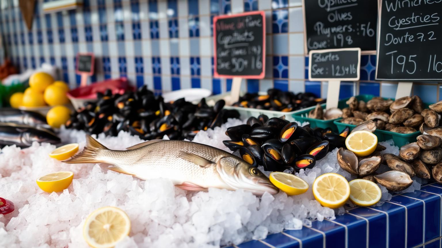 Exemple de page publique pour un poissonnier